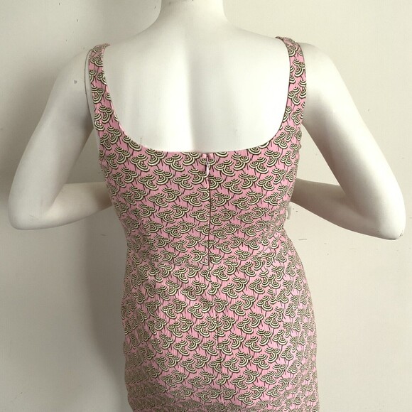 J. Crew Tank Dress Pink Umbrella Print Empire Waist Sleeveless 10 - Picture 6 of 13
